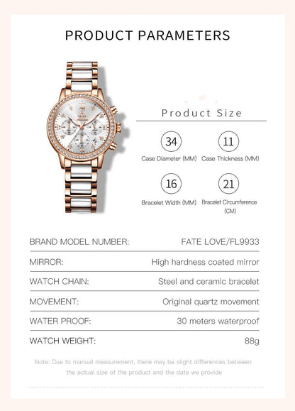 Orologio donna al quarzo con strass