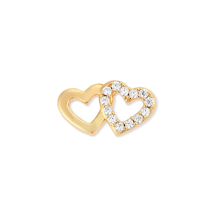 Collana cuore zirconi corta
