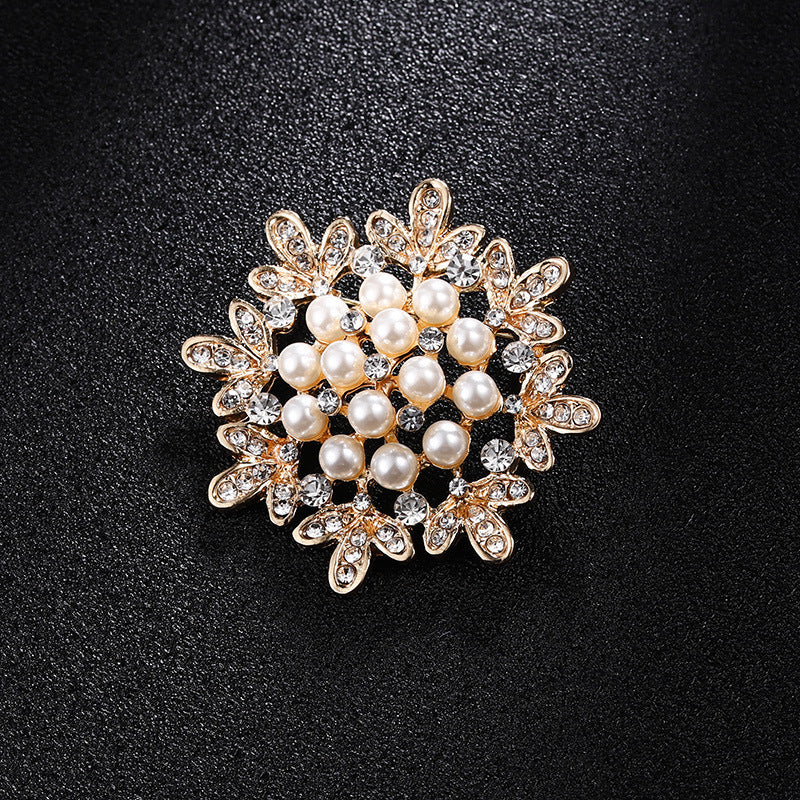 Spilla perla strass