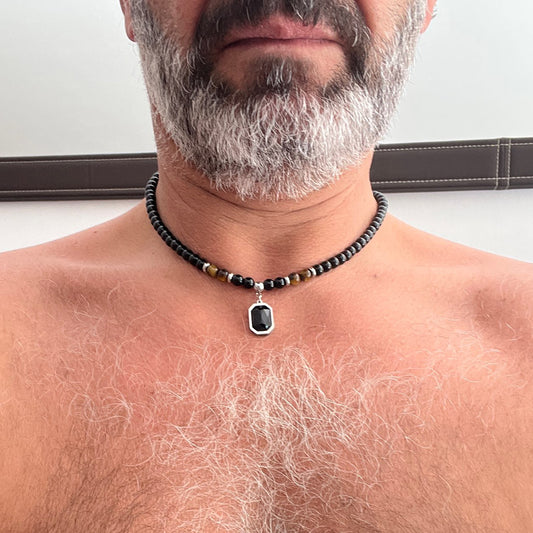 Collana geometrica di coppia con pendente