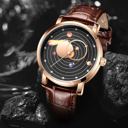Orologio con cinturino pelle impermeabile