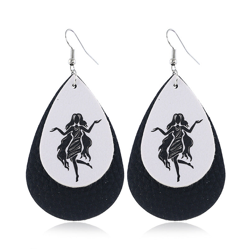 Orecchini zodiaco in pelle