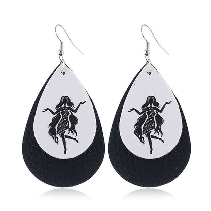Orecchini zodiaco in pelle