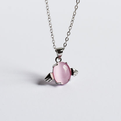 Collana pendente angelo opale