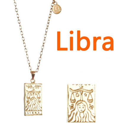 Collana zodiacale con targhetta