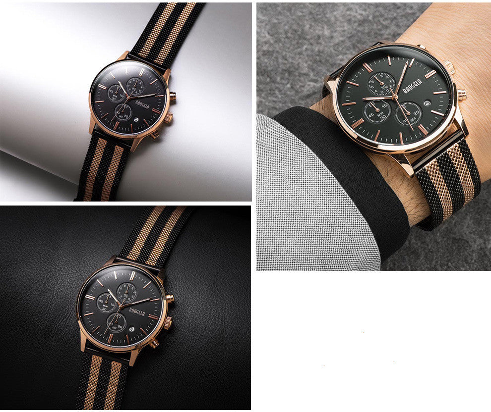 Orologio cinturino mesh in acciaio