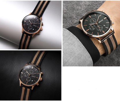 Orologio cinturino mesh in acciaio