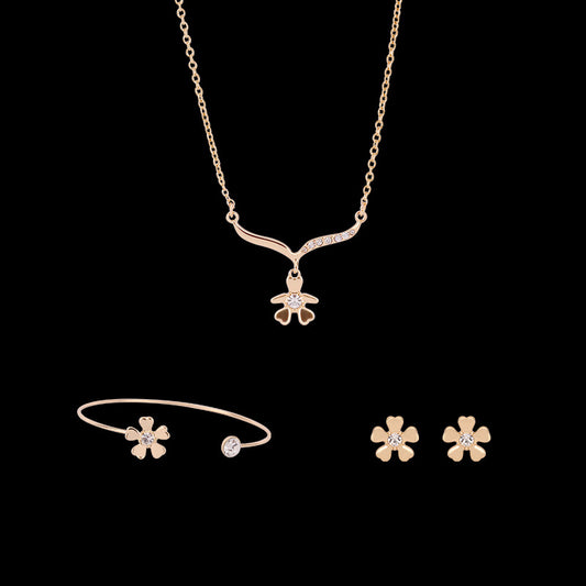 Set braccialetto e orecchini fiore