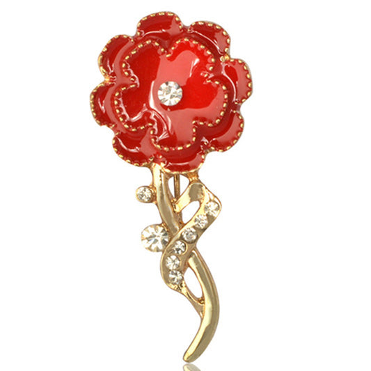 Spilla garofano con diamante