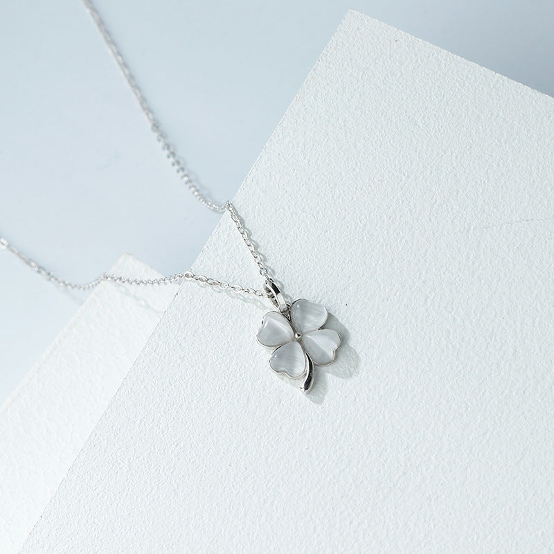 Collana Quadrifoglio Opale