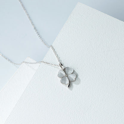 Collana Quadrifoglio Opale