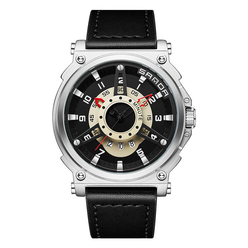 Orologio quadrante grande a cinturino in quarzo
