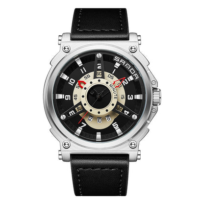 Orologio quadrante grande a cinturino in quarzo
