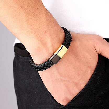 Braccialetto pelle con fibbia