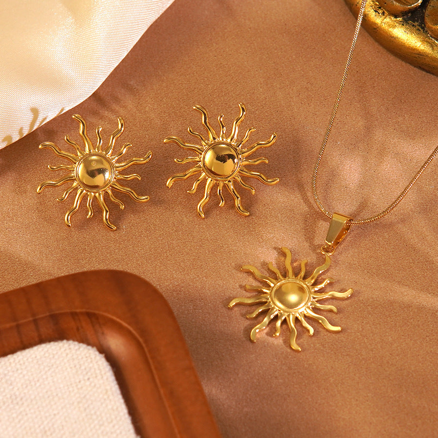 Collana e orecchini floreali