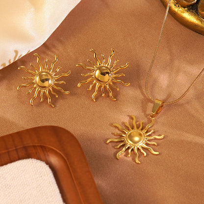 Collana e orecchini floreali