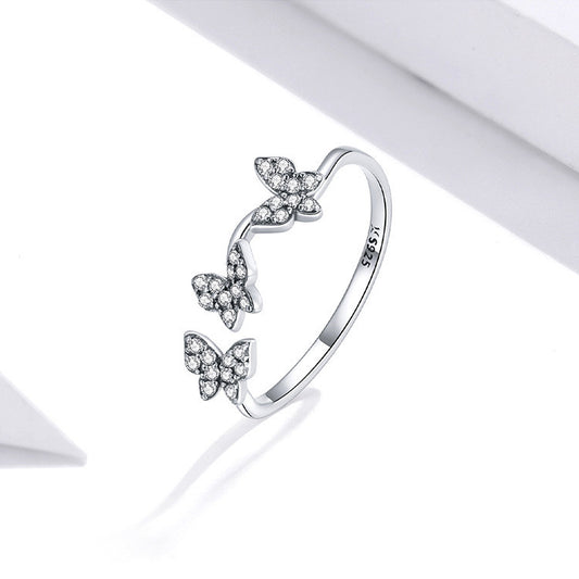 Anello farfalla argento