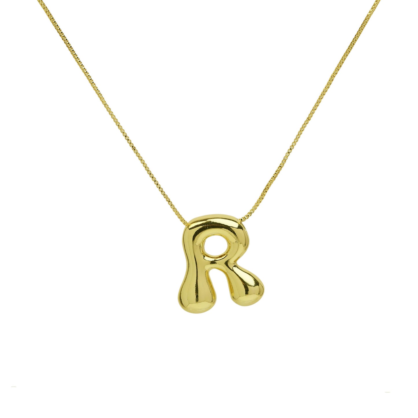 Collana lettera in ottone