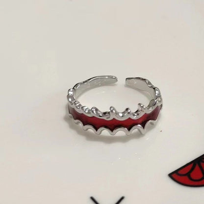 Anello aperto rosso francese