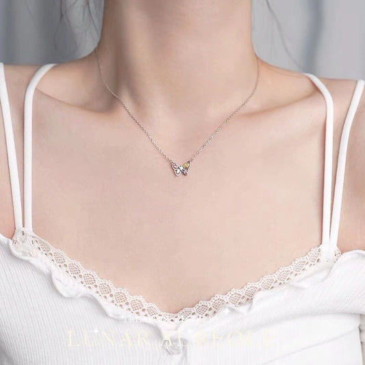 Collana farfalla cristalli