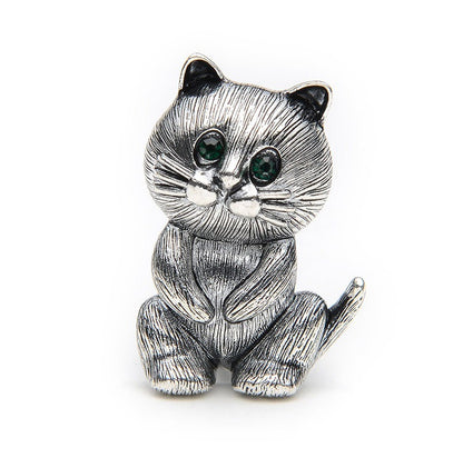 Spilla animale vintage con strass