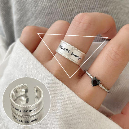 Anello aperto geometrico argento