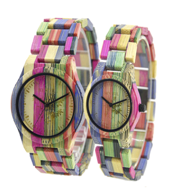 Orologio coppia legno bambù