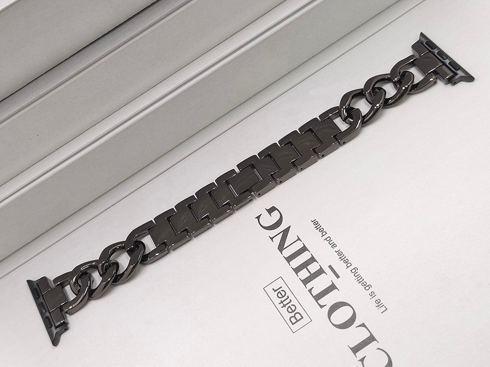 Cinturino orologio denim catena