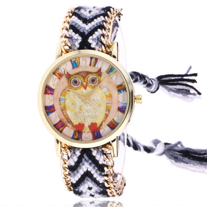 Orologio bracciale donna treccia etnica