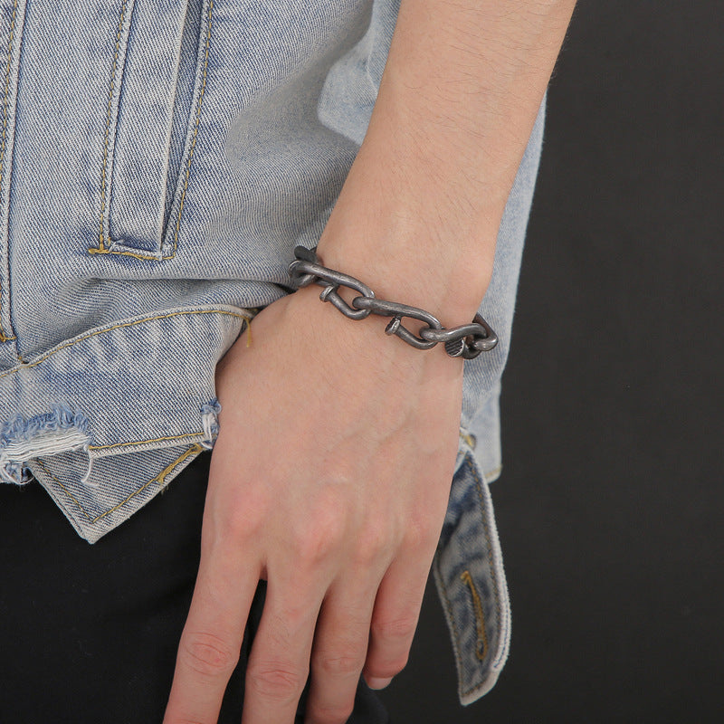 Anello titanio stile retro