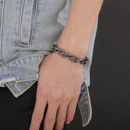 Anello titanio stile retro