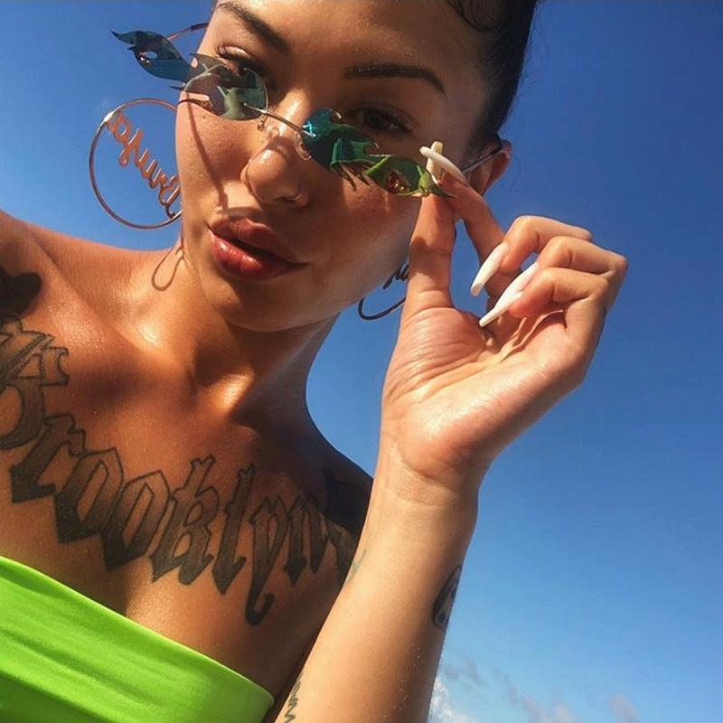 Occhiali da sole rimless metallo