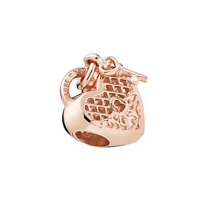 Charm perla oro rosa