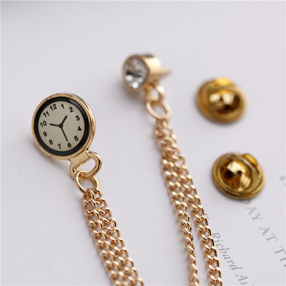 Spilla orologio vintage