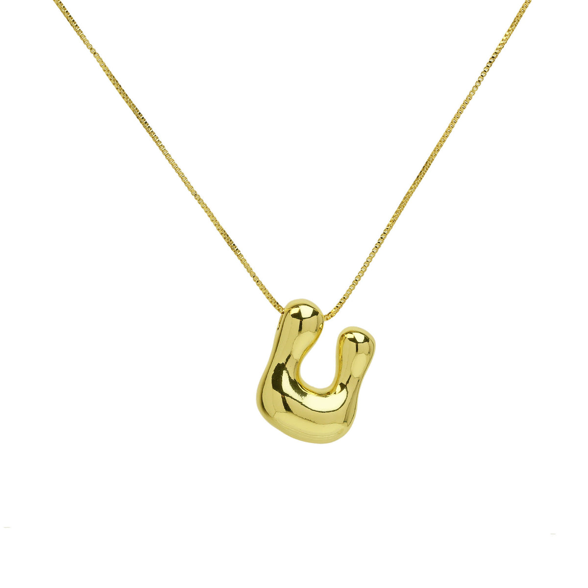 Collana lettera in ottone