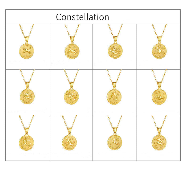 Collana zodiaco moneta