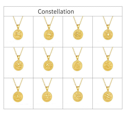 Collana zodiaco moneta