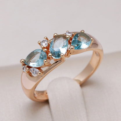 Anello Oro Rosa con Zircone
