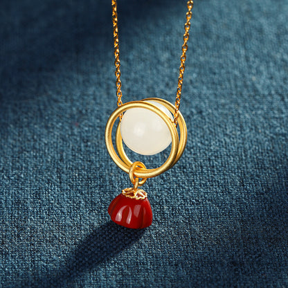 Collana agata rossa loto
