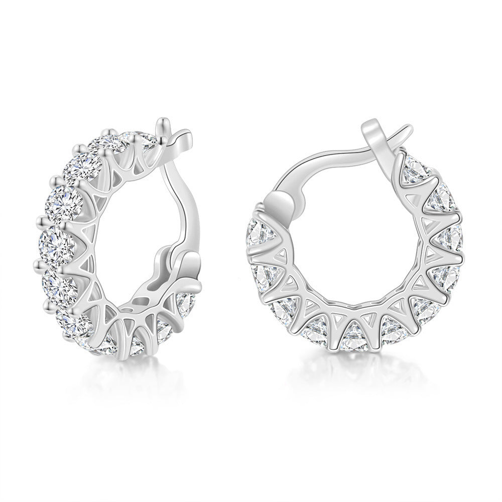 Orecchini a clip zirconia