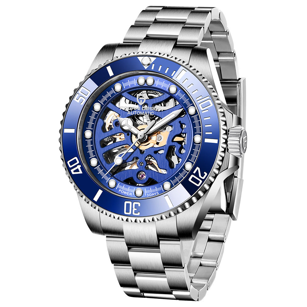 Orologio meccanico cinturino acciaio