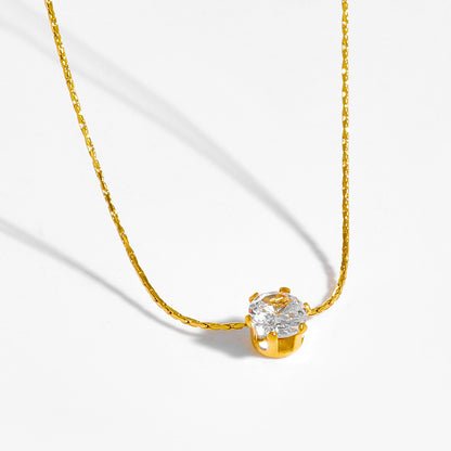 Collana zircone rotonda