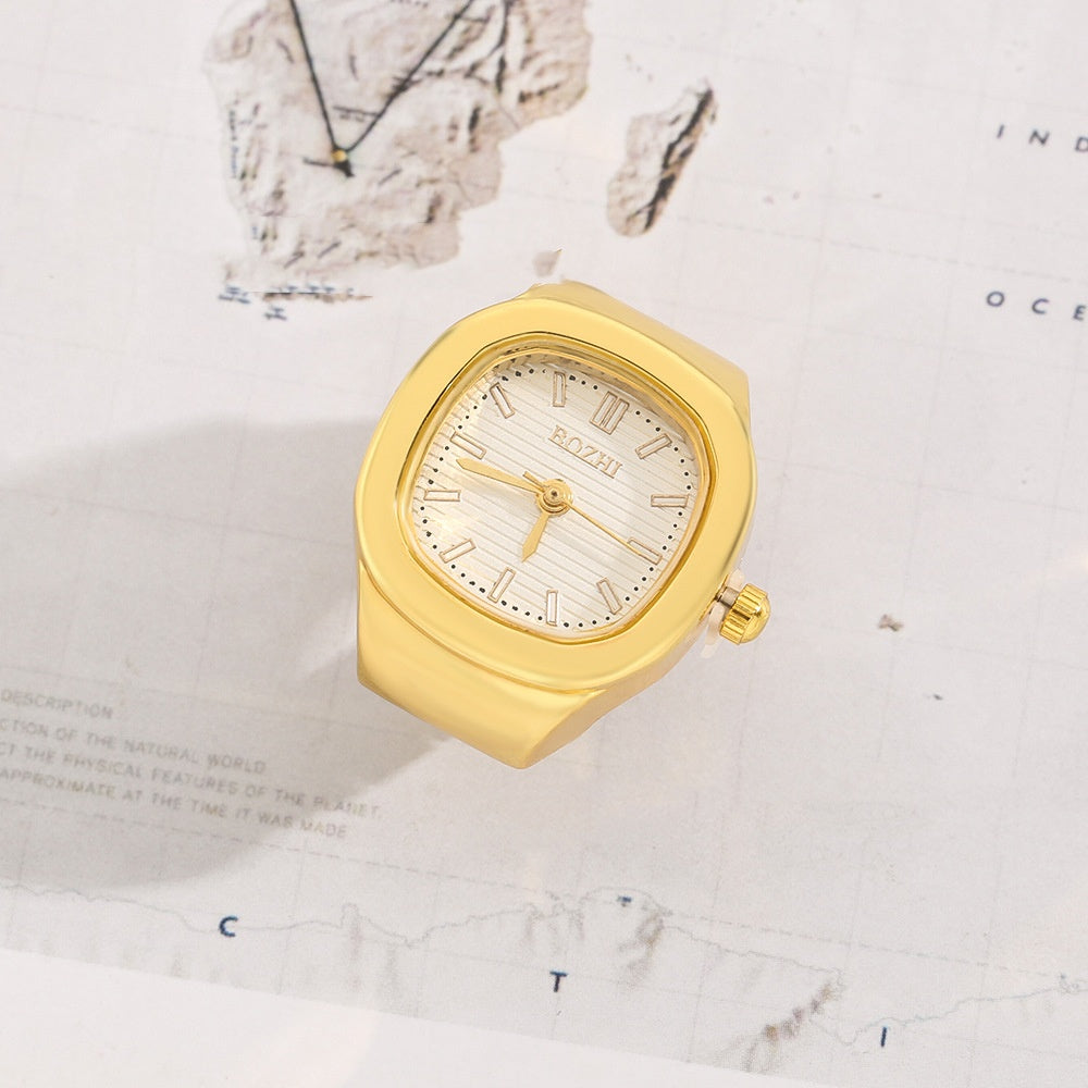 Anello orologio quadrato
