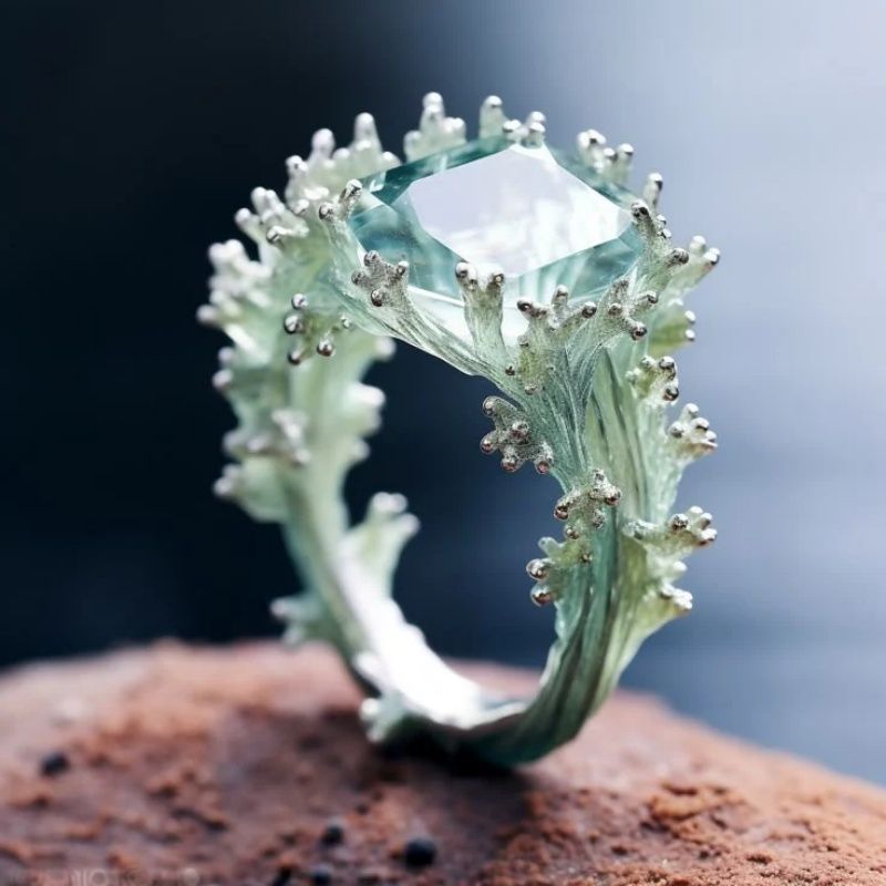 Anello corallo marino