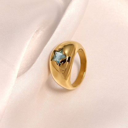 Anello stella zirconi