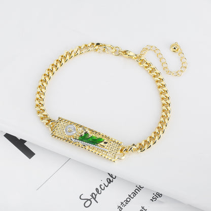 Bracciale catena rose