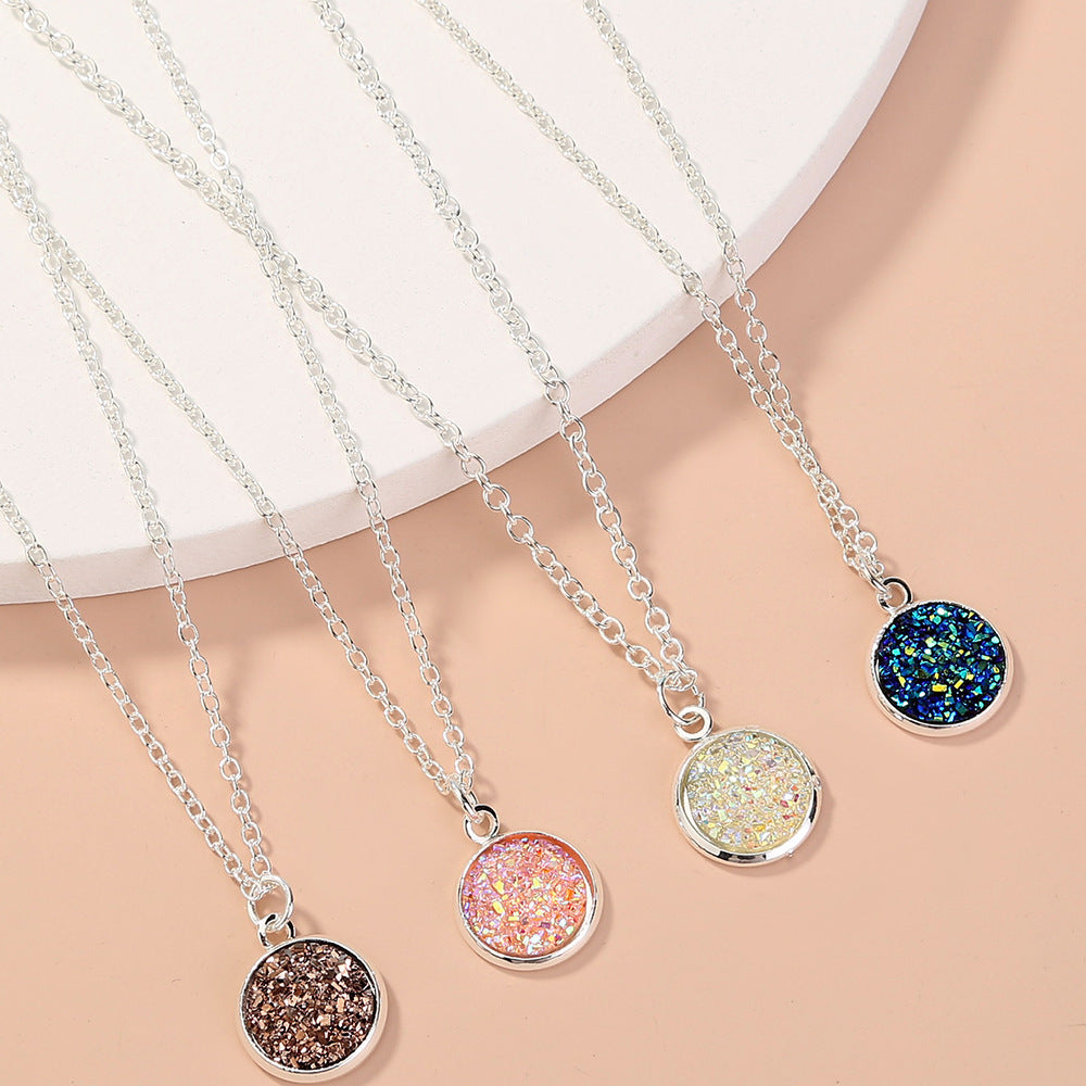 Collana resina cristallo multicolore