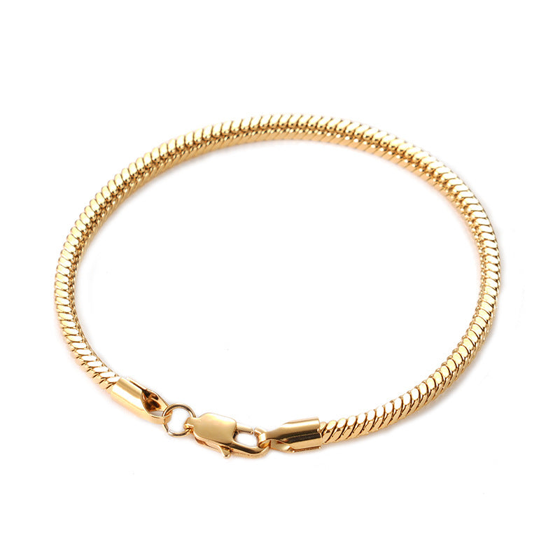 Bracciale catena serpente in acciaio