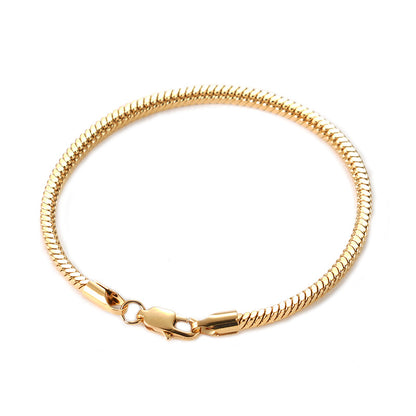 Bracciale catena serpente in acciaio