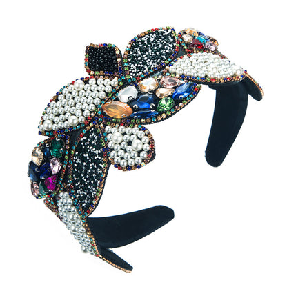 Ciondolo barocco strass e perle